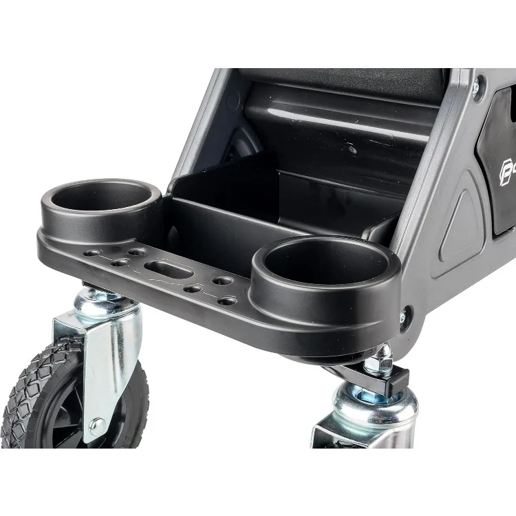 Big Wheel Rolling Seat, Off-Road Series, Locked in Tool Trays, Heavy-Duty Wheels for Gravel and Rocks - Grey 642965ECE