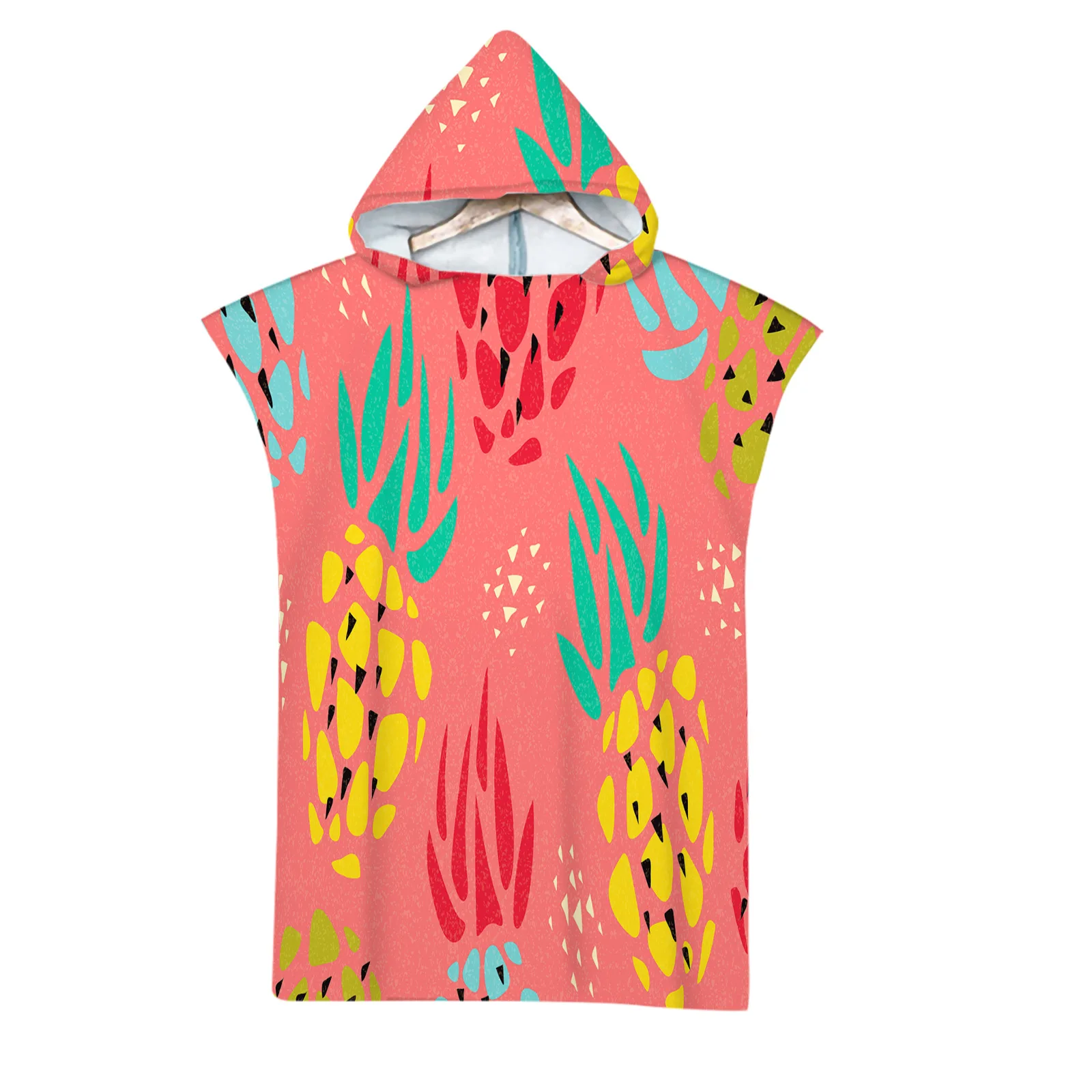 Personalizzabile Summer Fruit microfibra asciugamano da spiaggia con cappuccio ad asciugatura rapida bambini adulti nuoto cambio accappatoio Surf indossando Poncho mantello