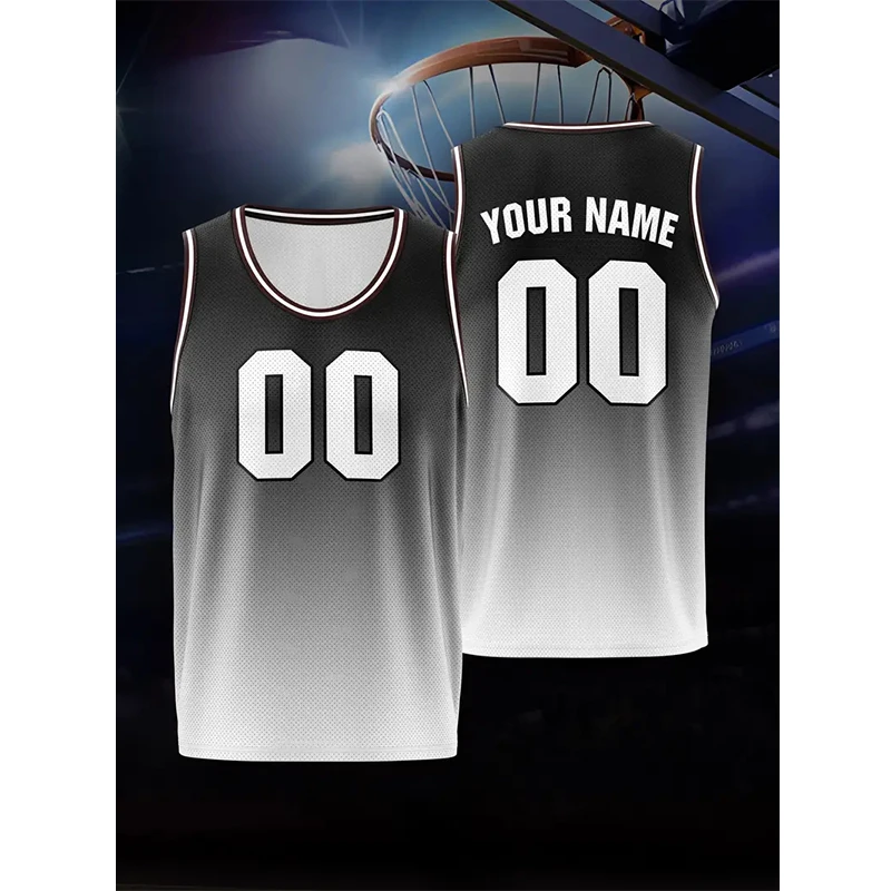 Summer Men's Tank Top Personalization Custom Name Number Singlets Casual O-neck Man Sleeveless Shirt Fashion Basketball Vest