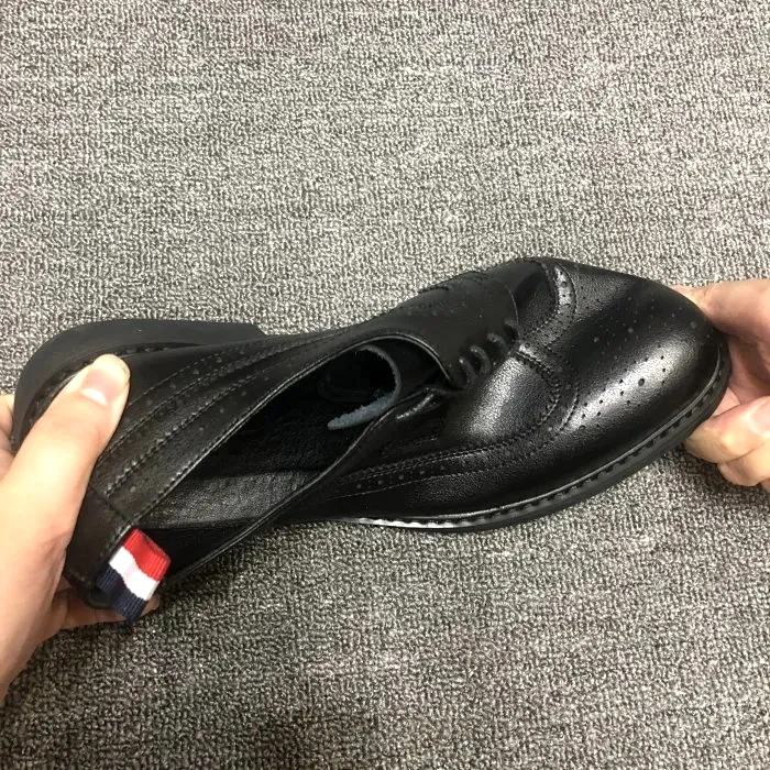 Classic British Gentleman Leather Shoes Carved Floral Brogue Casual Back Tag Shoe Fast Delivery Quality Top Layer Cowhide