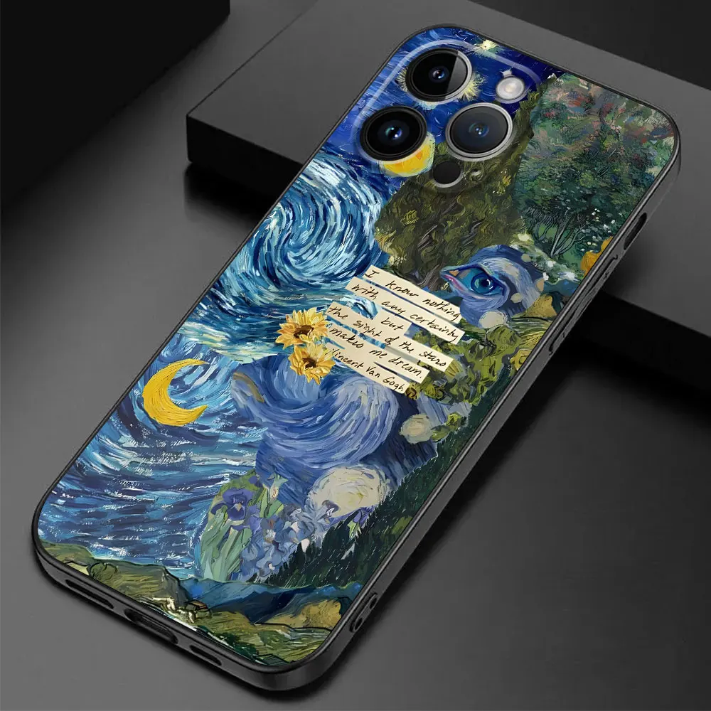 Van Gogh Starry Sunflowers Phone Case for Google Pixel 6a 7a 6 Pro 8 Pro 7 Pro Silicone Cover