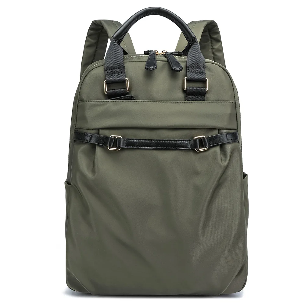 Business Handba Women's Fashion Nylon Genuine Leather Autumn Winter Travel Case Small Backpack Lare Capacity For Teenagers