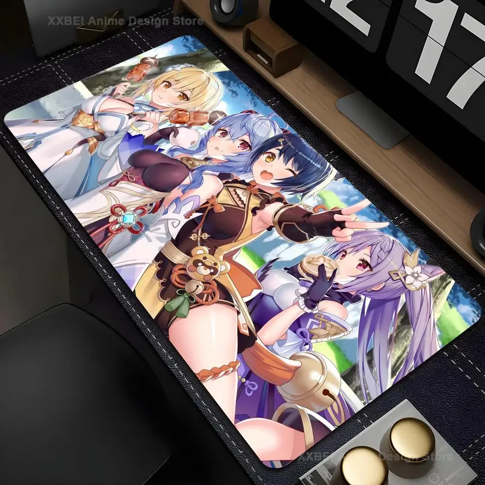 

Anime Genshin Impact Mousepad Large Computer Gaming Accessories MousePads Desk Mats Anti-slip Laptop Soft Mice Pad