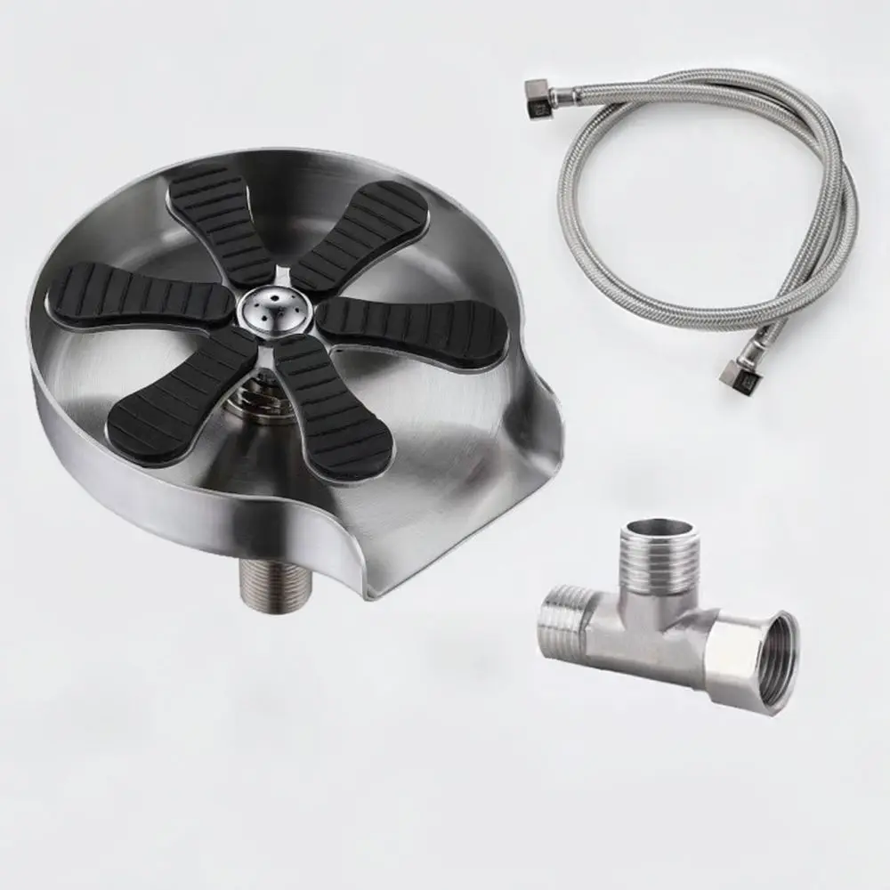 Stainless Steel Cup Washer Automatic High Pressure Sink Rinser Faucet Glass Bottle Cleaner Tool For Kitchen Bar