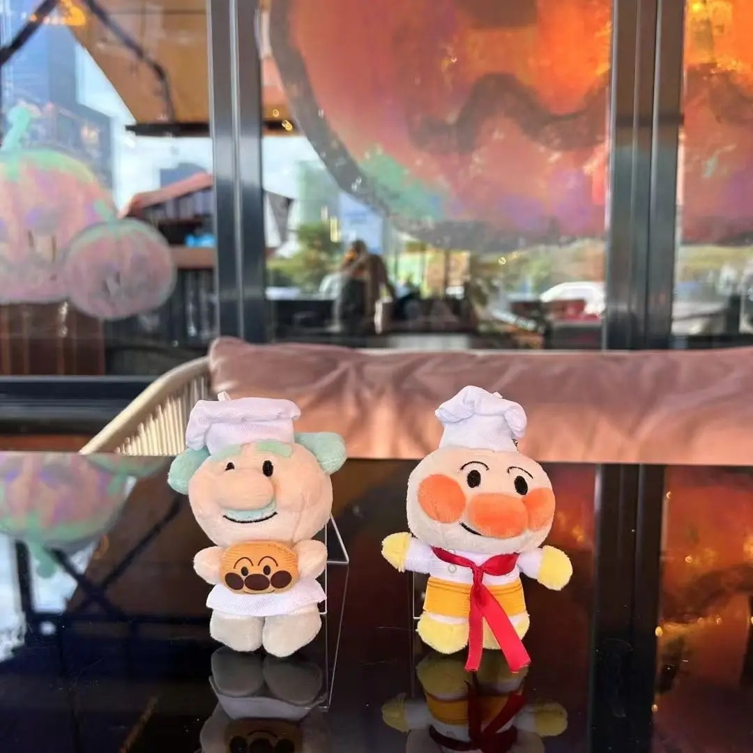 Anpanman Plush Keychains Cute Cartoon Jam Uncle Doll Bag Pendant Fashion Backpack Hanging Decor Ornaments view 5
