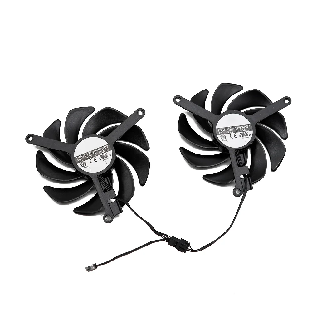 THA9513S2H-PAA07 DC 12V 0.45A 4핀 RTX 4060TI GPU 팬 (Palit RTX 4060 Ti 4070 Super 듀얼 그래픽 카드용) 썸네일 3
