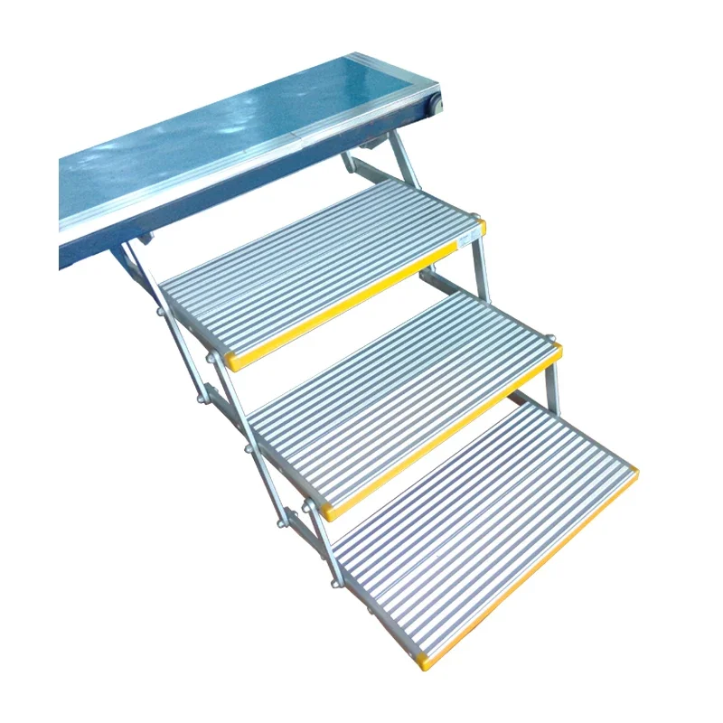 

CE Aluminum Electric Triple 3 Folding RV Step Motorhome Caravan Side Fold Step with LED Light for Van and Motorhome