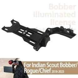 For Indian Scout Twenty Sixty Sport Chief Bobber Dark Horse Motorcycle Side License Plate Holder Adjustable License Plate