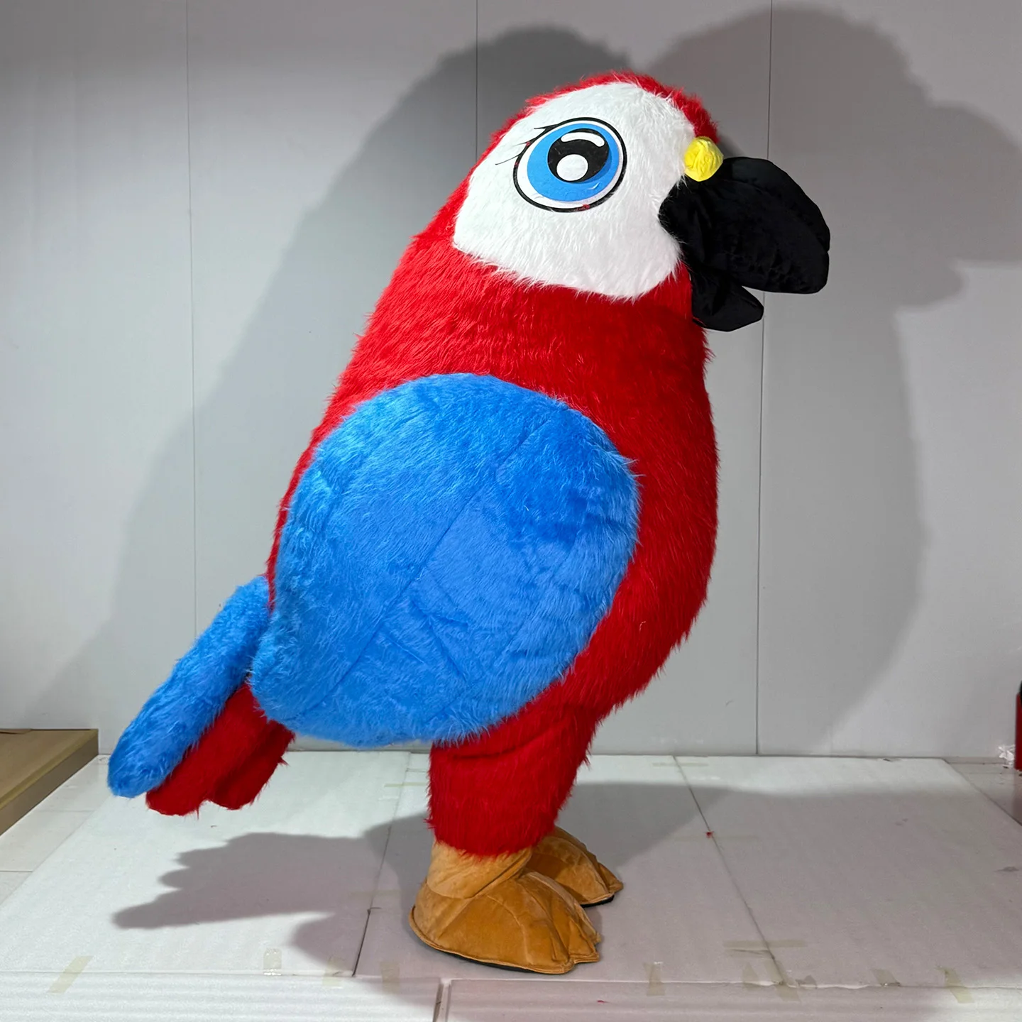 2 متر العملاق نفخ الببغاء زي التميمة الكبار الطيور الكرتون تفجير الملابس هالوين كرنفال الحيوان تأثيري الدعائم الطرف