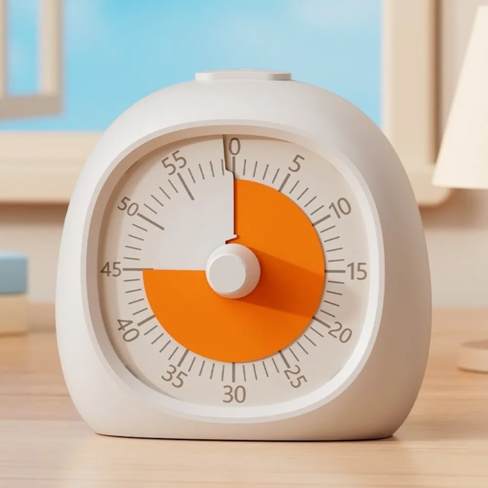 Portable Plastic Visual Timer Silent 60 Minute Study Timer Focus Aid Useful Time Management Tool Practical Kitchen Timer