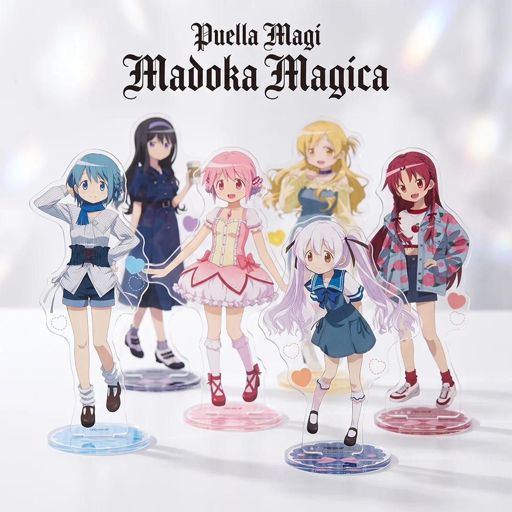 Puella Magi Madoka Magica Akemi Homura Kaname Madoka 15CM Cute Anime Acrylic Stand Keychain Cospaly Desk Decor Collect Gifts