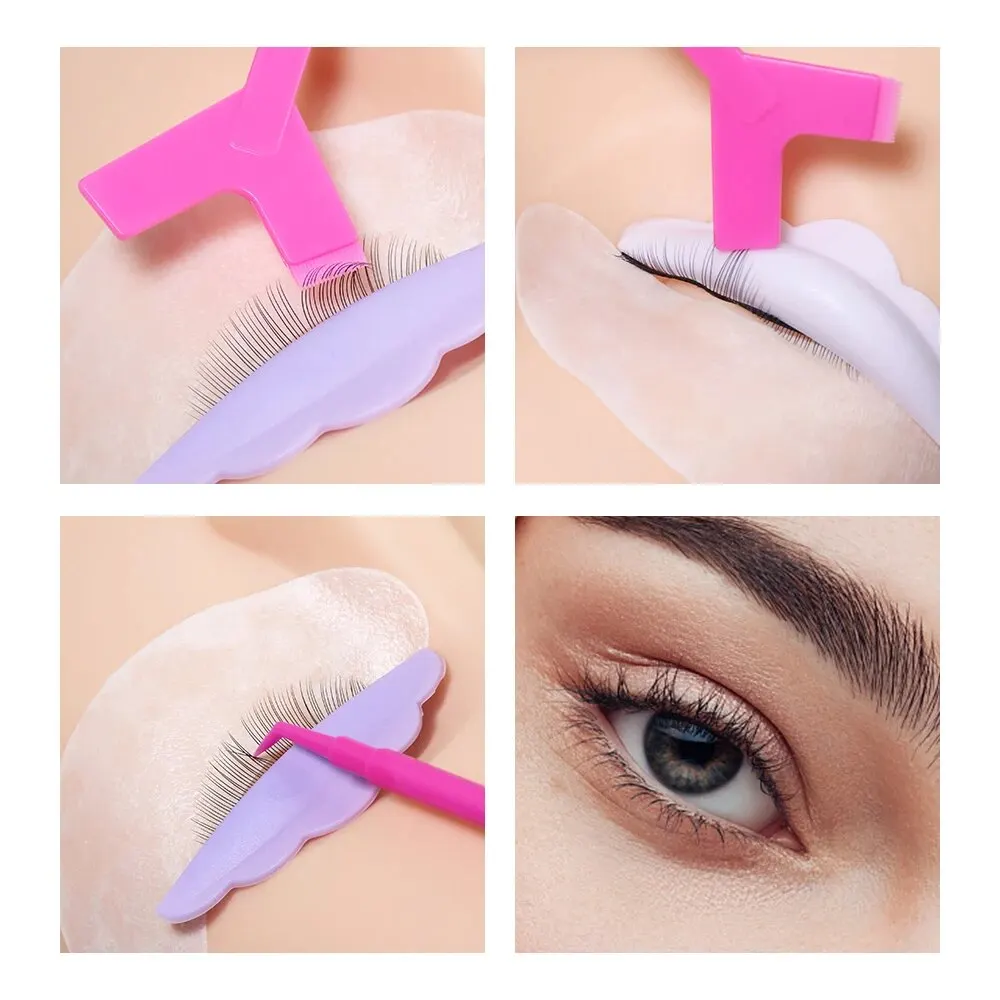 10Pcs Perm Eyelash Wand Y Brushes Eyelash Lifting Kit Curlers Curl Silicone Pads Eye Lash Extension Tool Lash Clean Comb