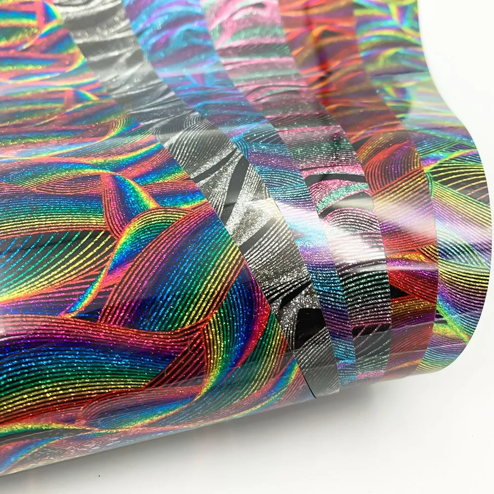 Glitter Wave Heat Transfer Vinyl Hot Press Cut T-shirts Film HTV Printing for Clothing Hat Bag Craft Making Designs Decor DIY