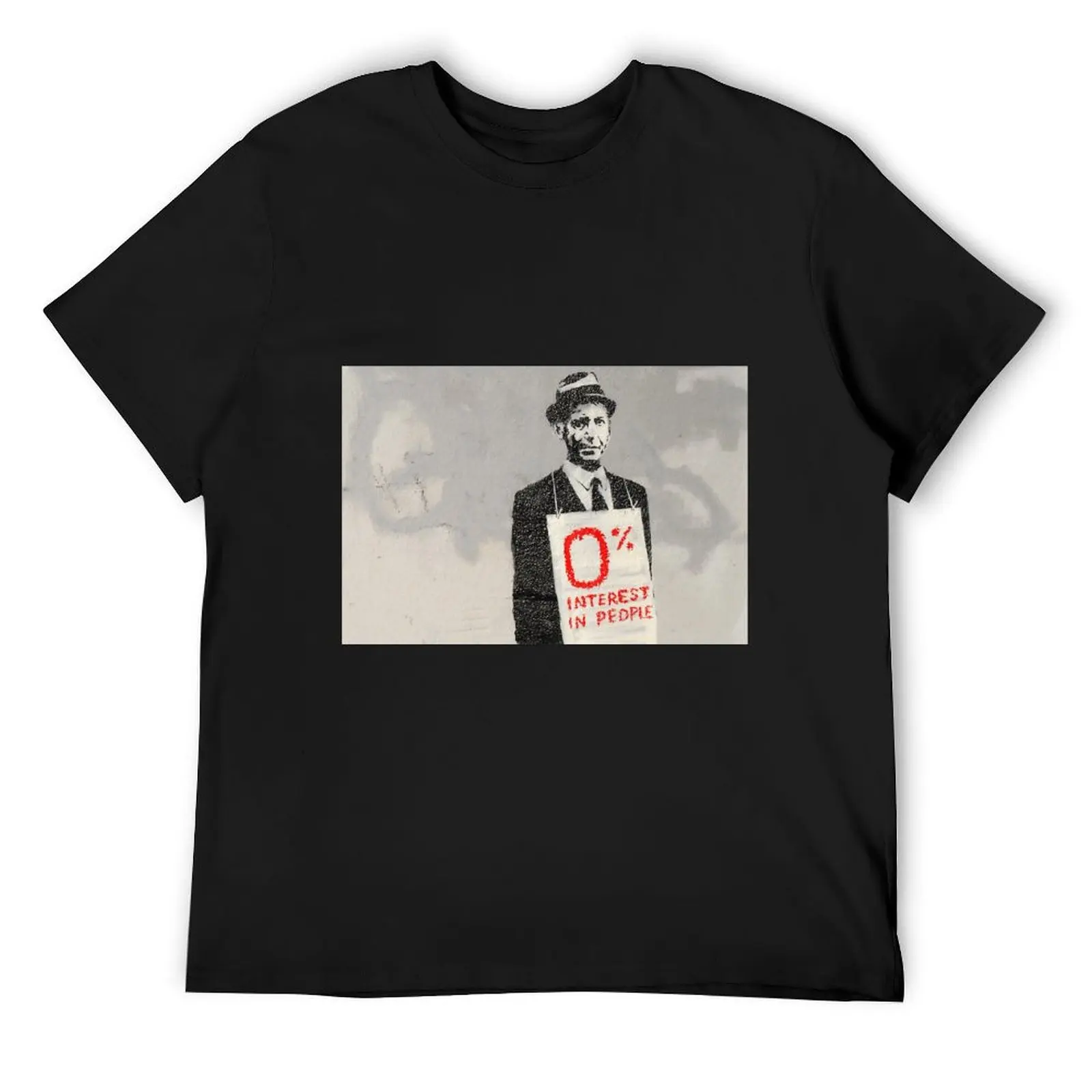 

Bansky_0% Interest T-Shirt anime shirt rapper graphic tees sweat sweat shirts, men