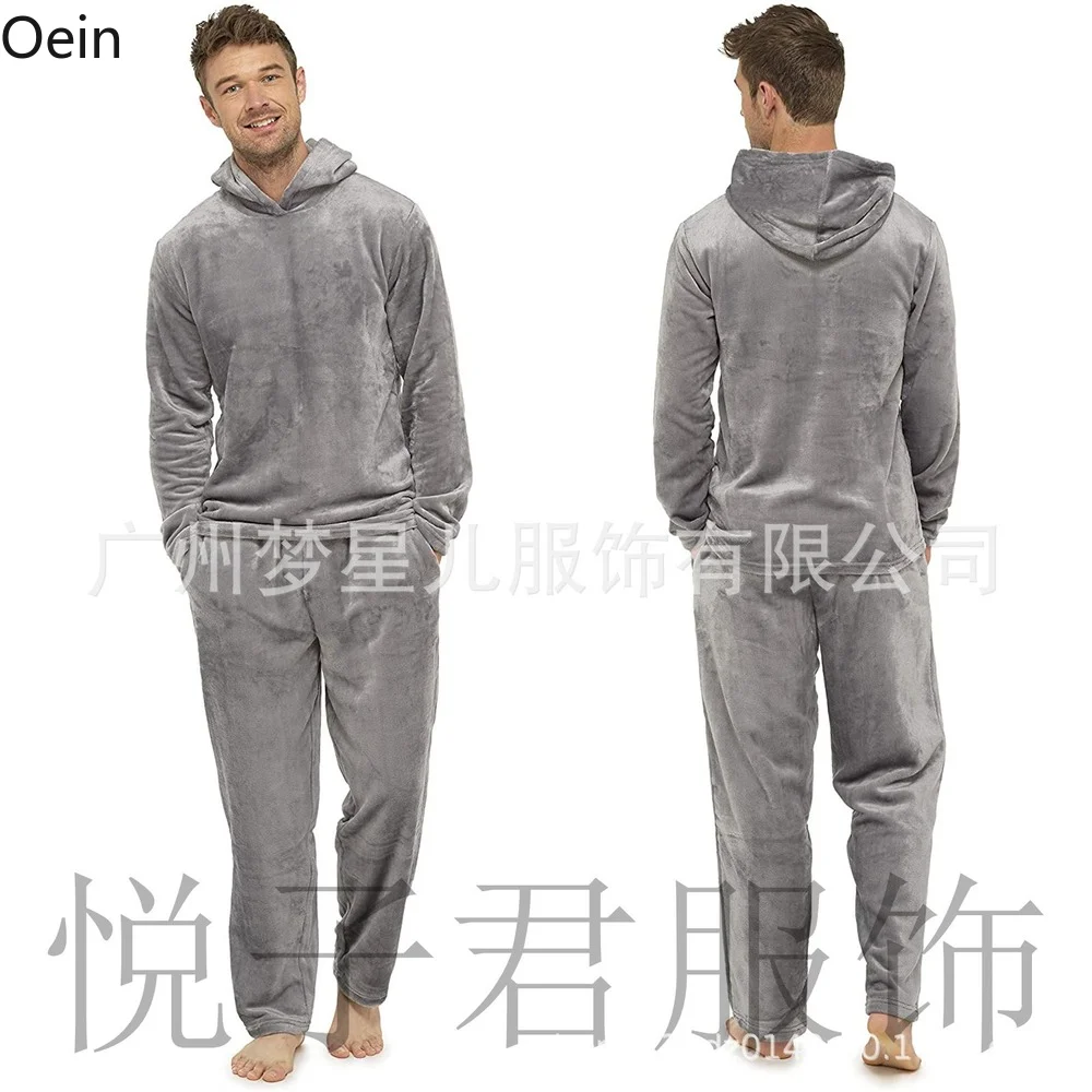 Men Velvet Tracksuit 2 Piece Casual Pants Hoodie Sweatsuit Sweatshirt Velour Set