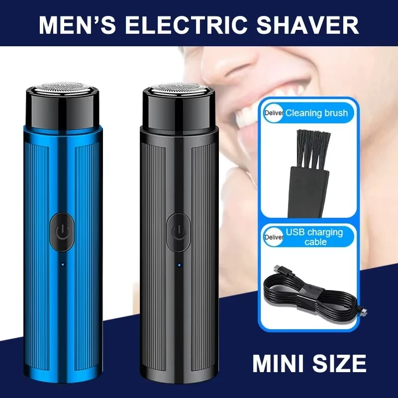 Mini Men's Electric Shaver For Travel Home USB Charging Portable Shaving Face Beard Razor Washable Home Trimmer Razor For Men