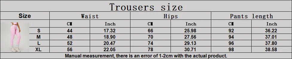 Size chart and fit details