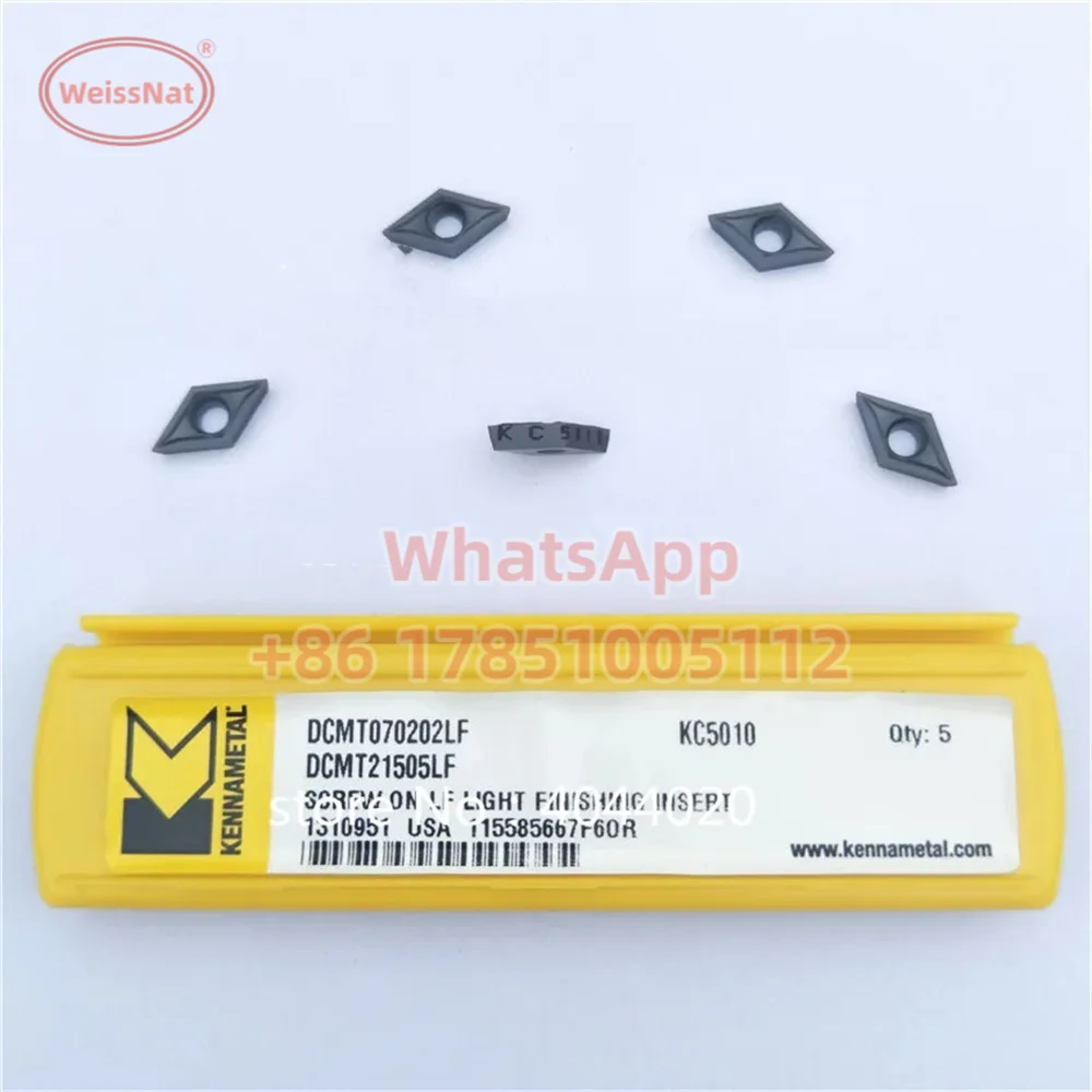 

Kennametal DCMT070202 DCMT070204 DCMT11T302 DCGT11T304HP DCMT11T304 DCMT11T308LF KC5010 Carbide Insert DCMT Inserts