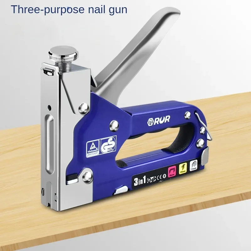 

3/1 Hand nail gun furniture Stapler woodworking tool making nail gun home decoration fixer Martin gun Manual tools