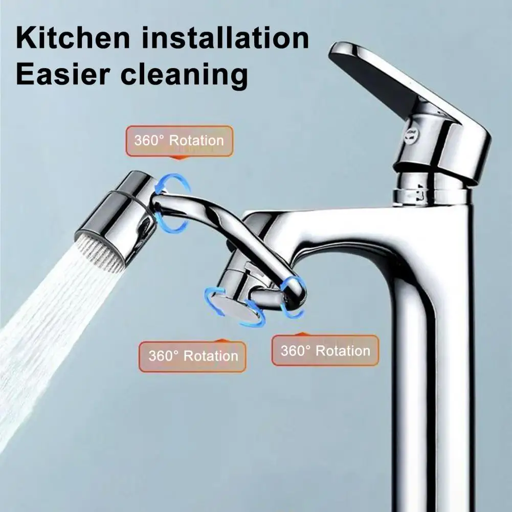 Bathroom Sink Faucet Extender 2pcs Faucet Mechanical Arm Extension Rod with Rotatable Bubbler Dual Water Mode Gentle for Sink