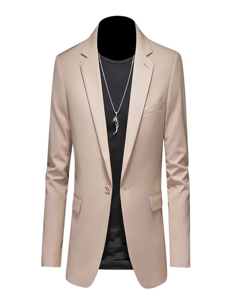 2024 Boutique Fashion Solid Color High-end Casual Business Men's Blazer Groom Wedding Gown Blazers for Men Suit Tops Jacke Coat