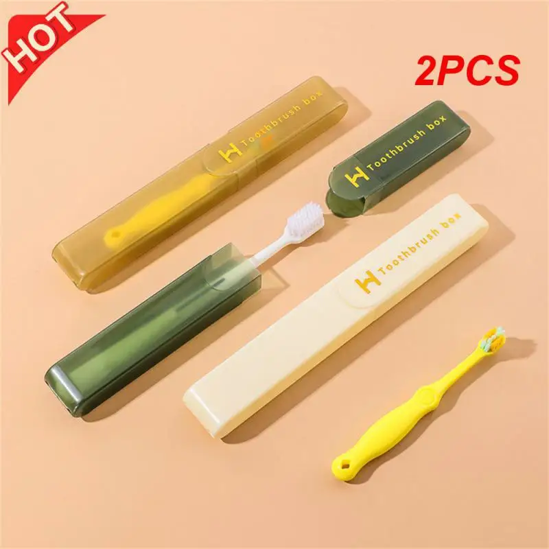 

Портативная коробка для зубных щеток, 2 шт., легкая и компактная портативная коробка для хранения зубных щеток с компактной крышкой