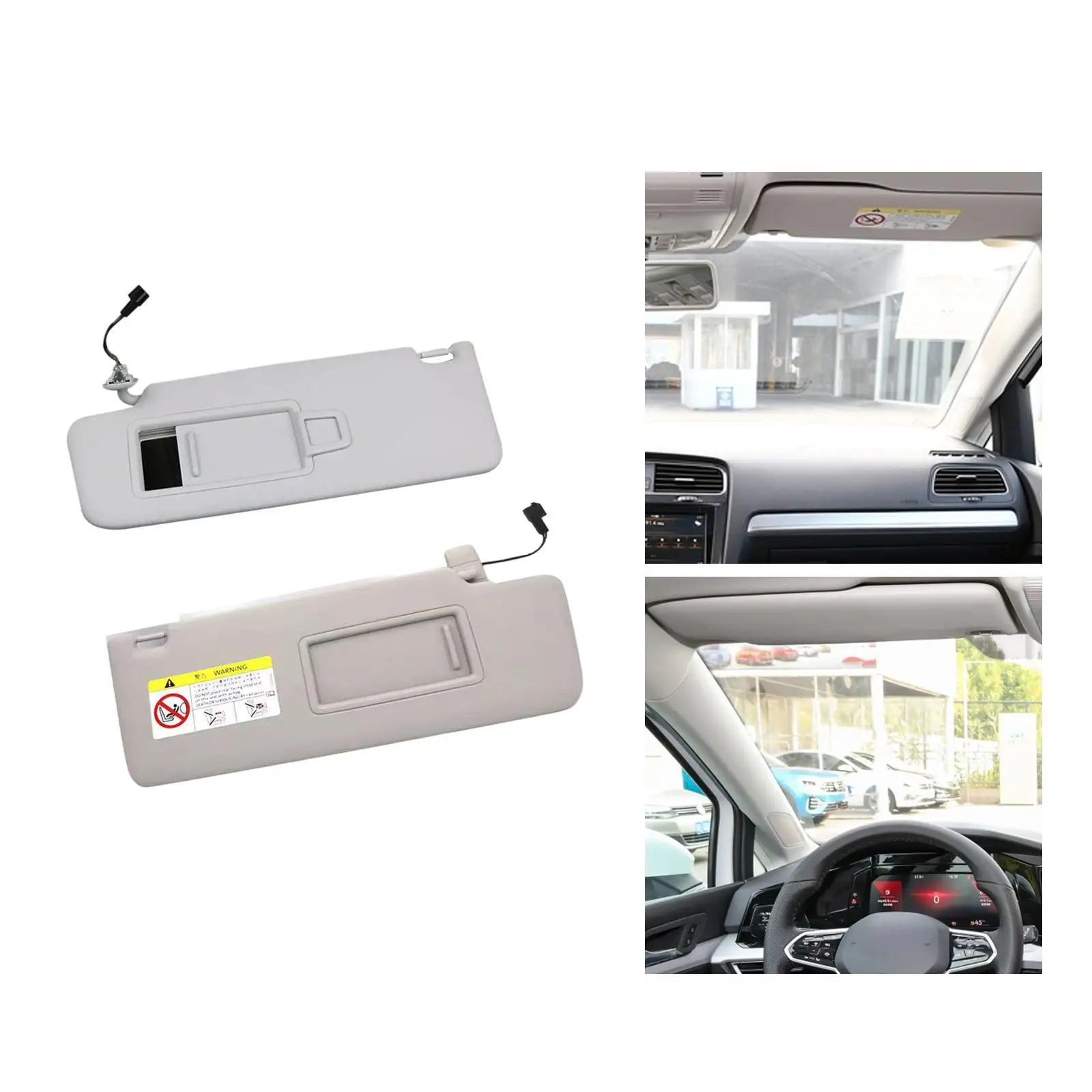 High Performance Front Sun Visor with Mirror Automotive Replacement Vehicle Interior Repair Part for VW E-golf
