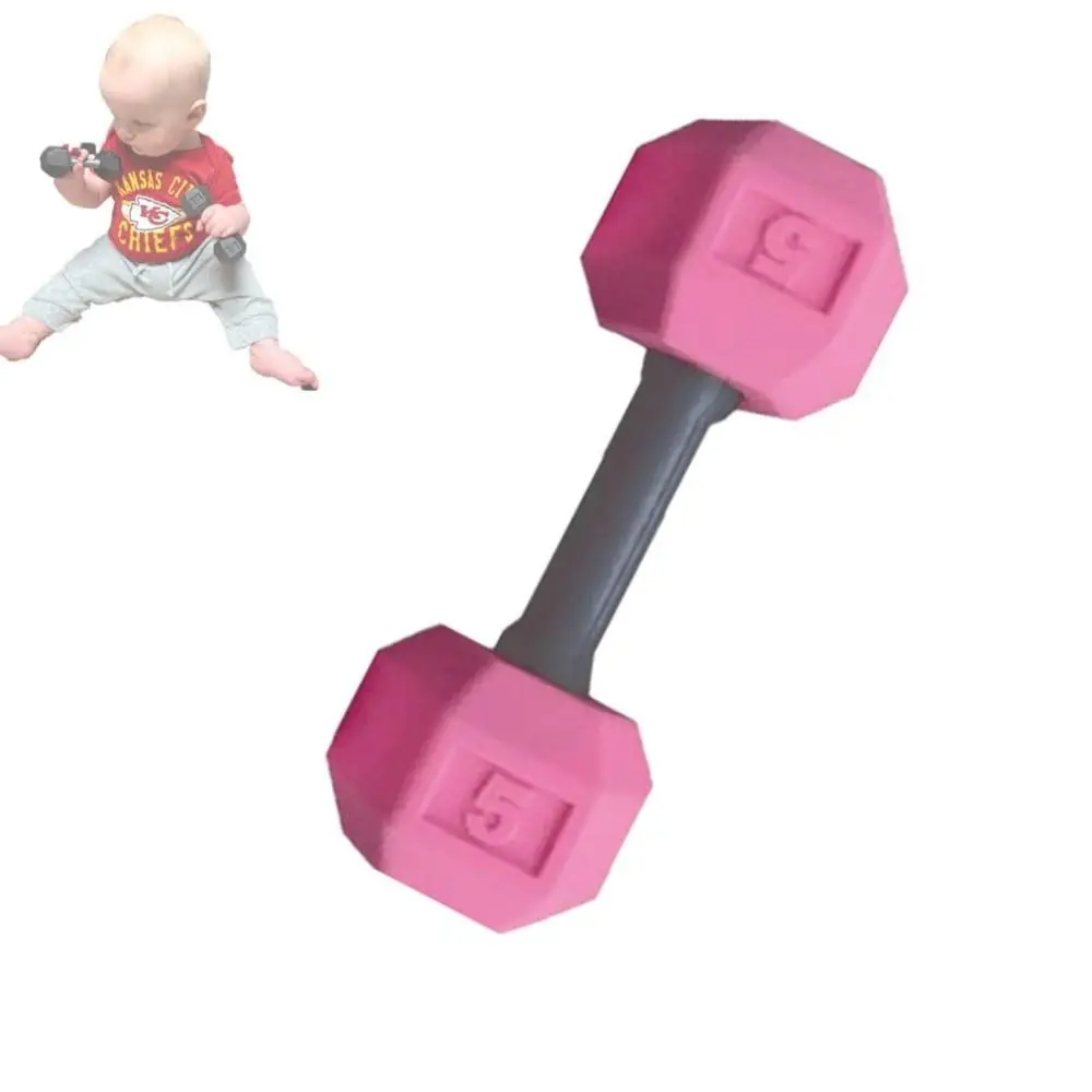 

Easy to Hold Miniature Baby Dumbbell Exercises Weight Engaging Gift Rattle Dumbbell Toy PLA Plastic Weight Lightweight