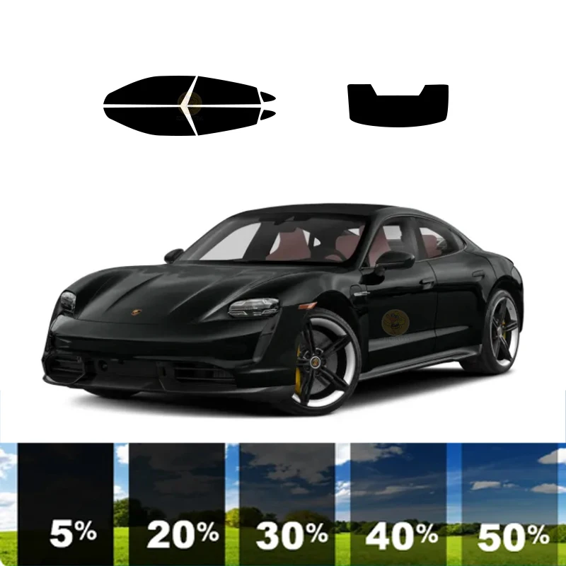 

Предварительно вырезанная съемная тонировочная пленка для окон для автомобиля, 100% УФР, 5%-35%VLT, теплоизоляция, карбон ﻿ Для PORSCHE TAYCAN 4 DR SEDAN 2020-2022 гг.