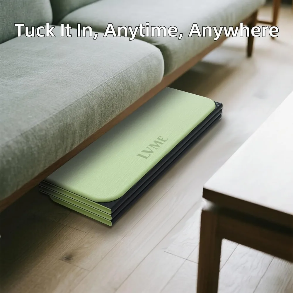 سجادة يوجا محمولة قابلة للطي بسمك 8 مم، معتمدة من SGS، غير قابلة للانزلاق، 71 × 24 بوصة، مثالية للسفر والبيلاتيس والتخييم والصديقة للبيئة #6