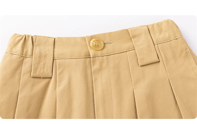 College-Preppy-Stil Schuluniformrock für Mädchen, Khaki-Faltenrock, Elegante Kinderkleidung für Teenager – Detail 10