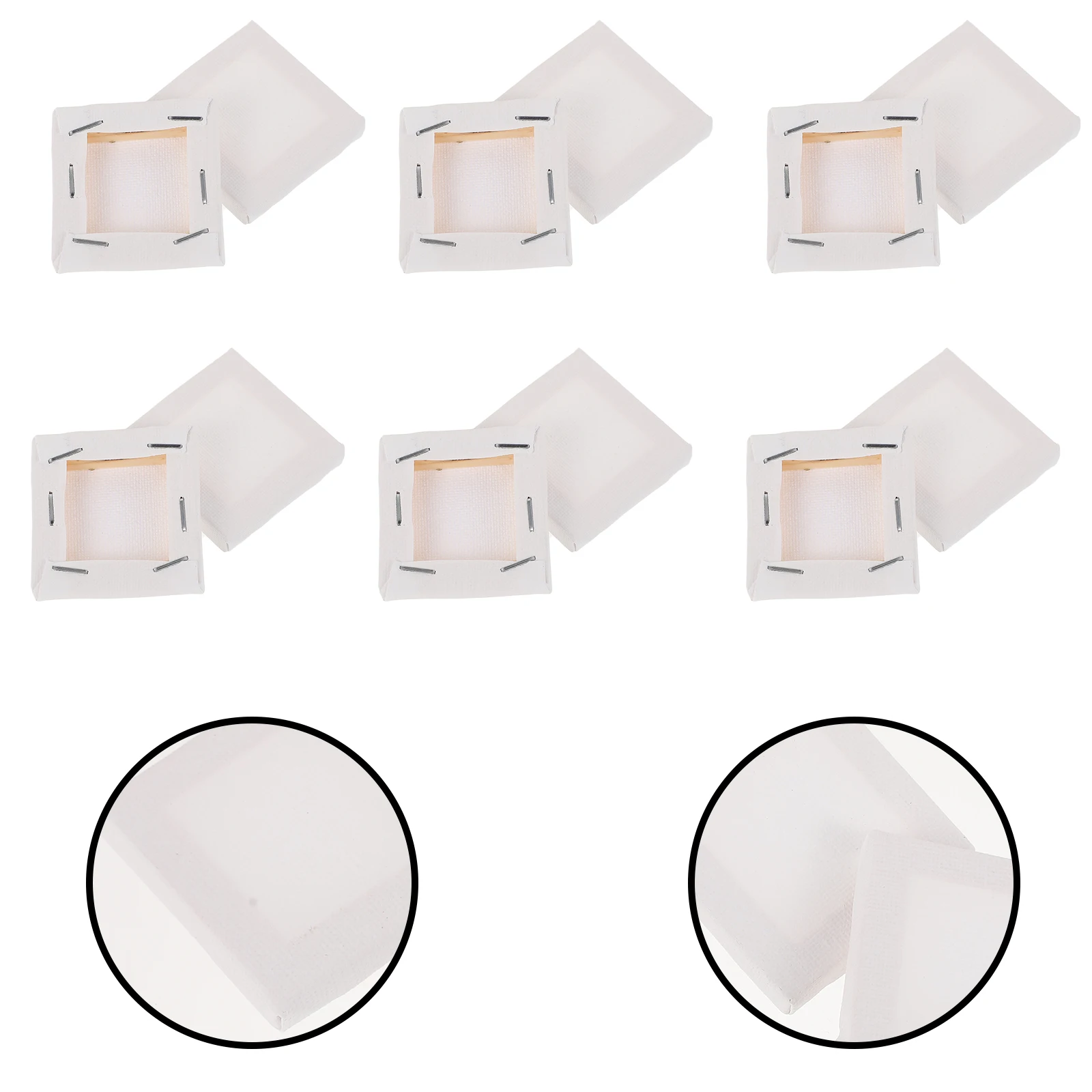 

12pcs Mini Oil Painting Frames Canvas Panels for DIY Art Stretcher Blank White Cotton Drawing Supplies Kids Craft Paint Tools