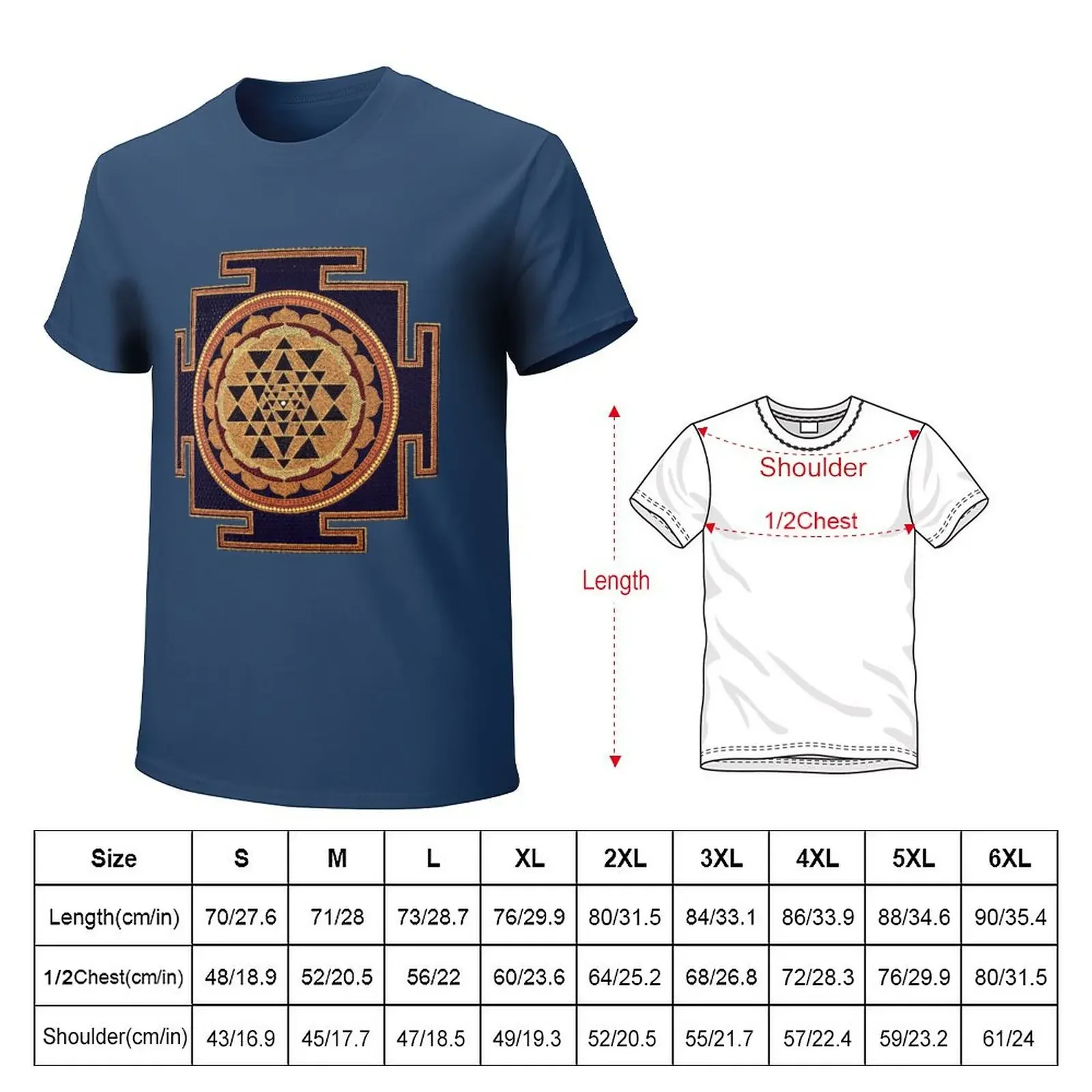 Copy of Winter Sri Yantra T-shirt korean fashion anime clothes summer top mens plain t shirts