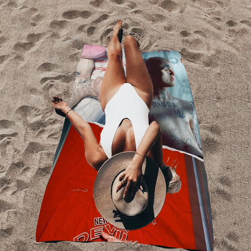 L-Lil P-Peep Hot Singer Microfiber Printed Beach Towel Mountain Climbing Yoga Beach Swimming Running Absorbent Soft Towel