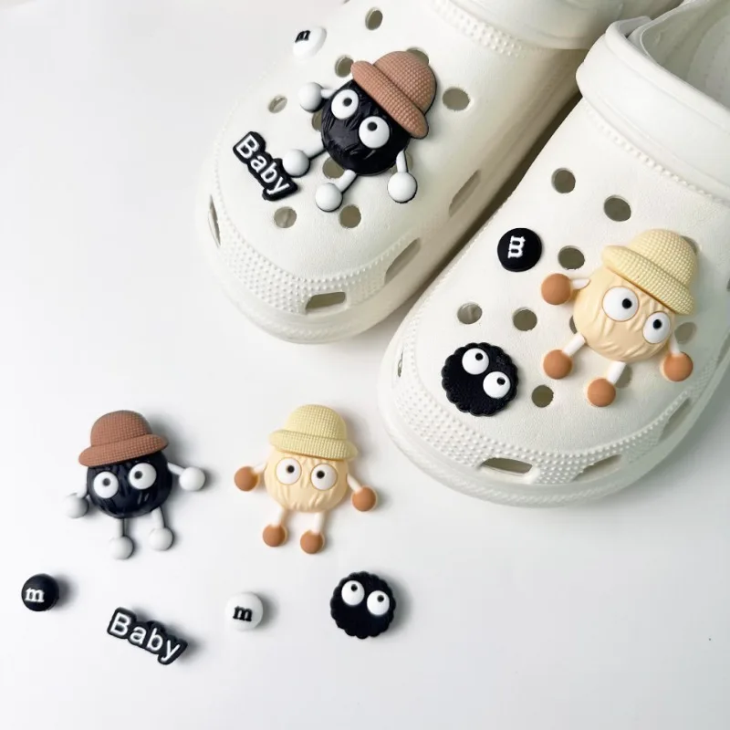 6PCS Fashion Shoe Charms Set Accessories Hole Shoe Buckle Cute Cartoon DIY 3D Shoes Decorations for Clogs Bogg Bag Slides