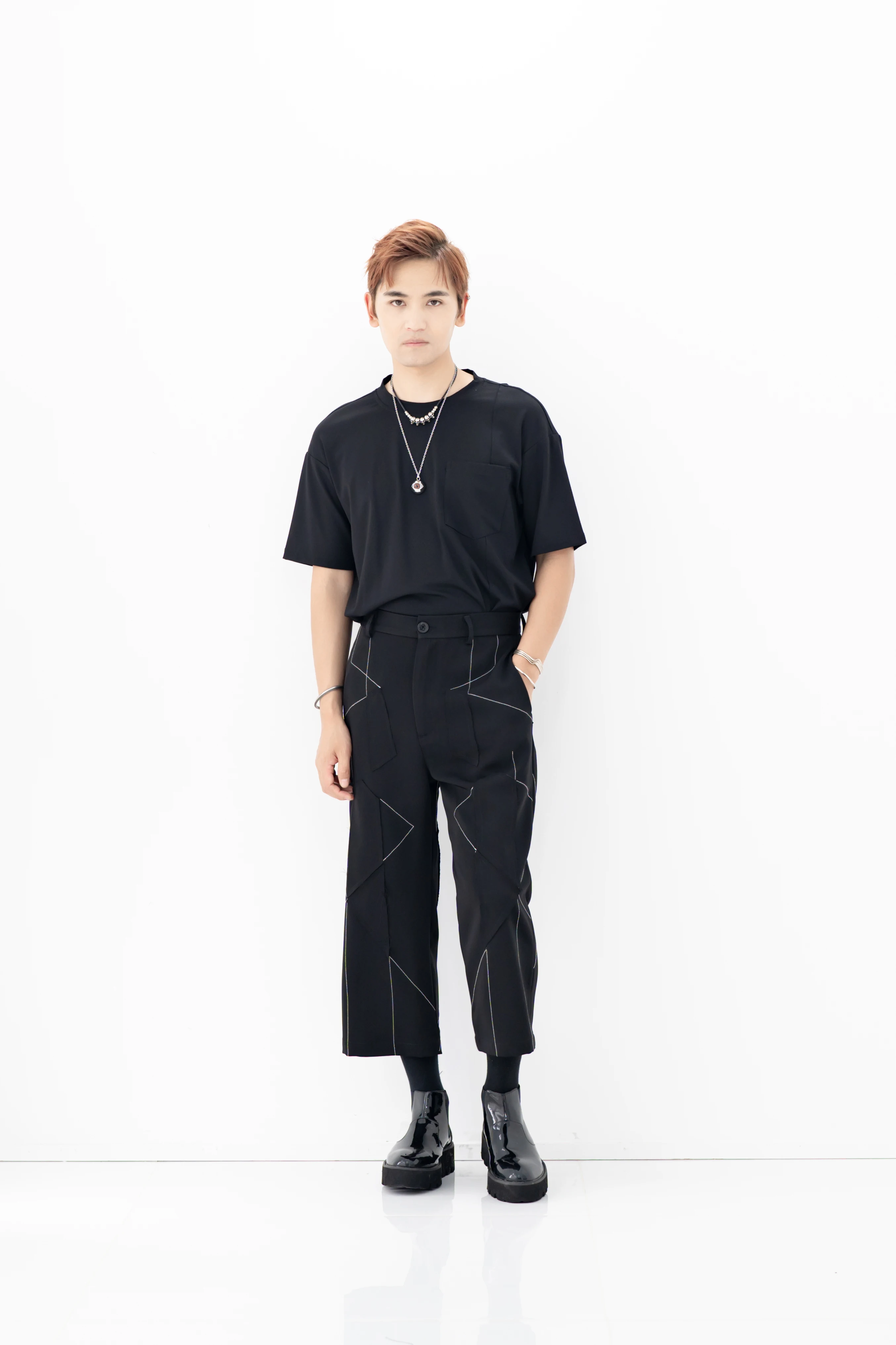 27-46 New 2024 Men Women Clothing Yamamoto Yoshi Style Wide Leg Pants With Cropped Seams Trousers Lovers Plus Size Costumes