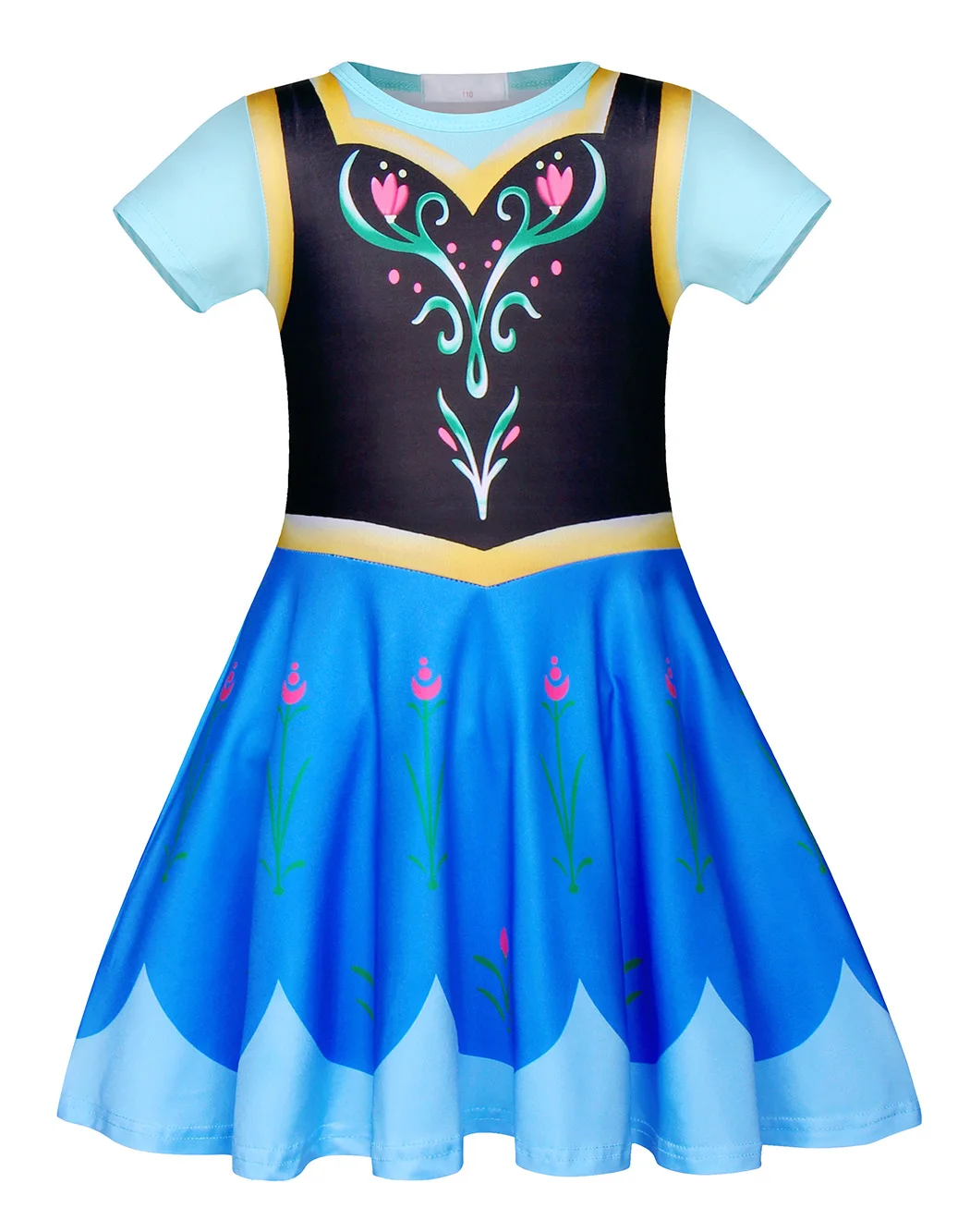 Jurebecia Girls Elsa Anna Nightgowns Kids Nightdress Short Sleeve Nighties Dressing Gown Night Dress Child Sleeping Outfit