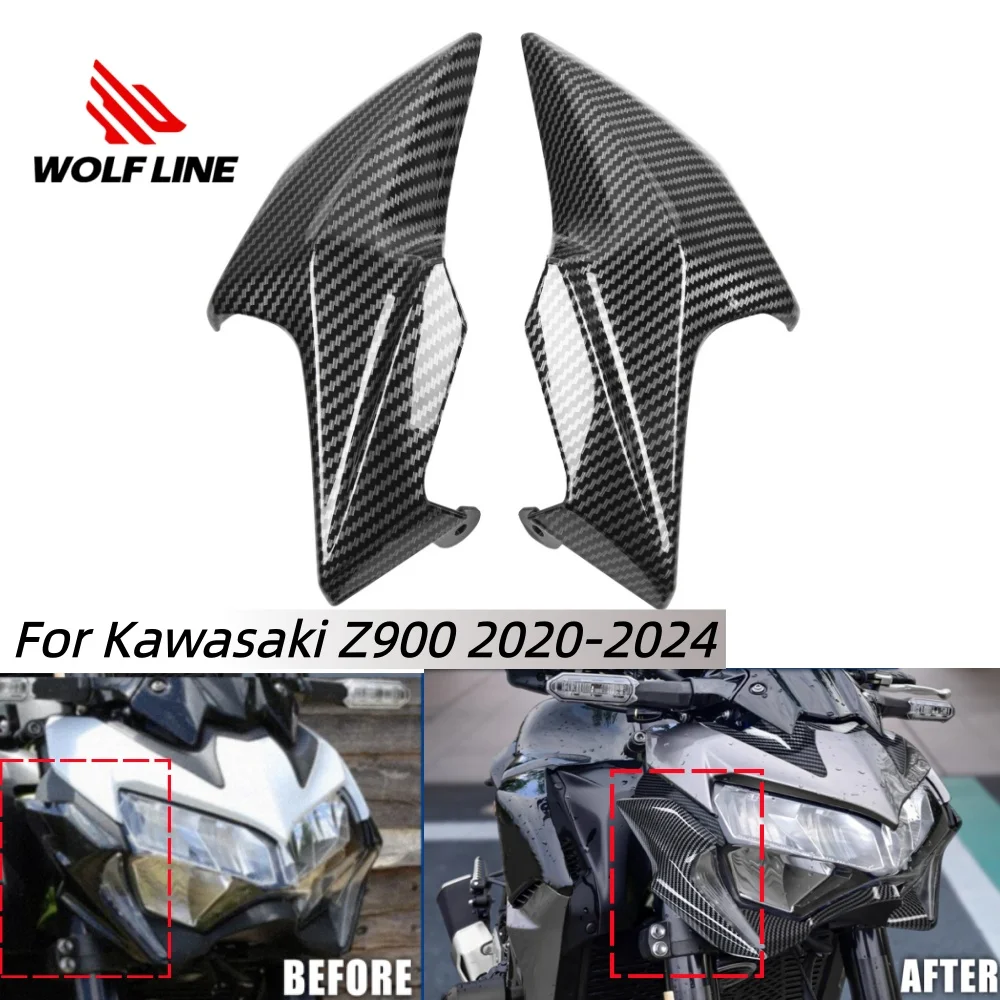 

Wolfline Z900 Front Headlight Side Panel Fairing Motorcycle for Kawasaki Z900 2020-2024 2021 2023 Left & Right Light Side Cowl