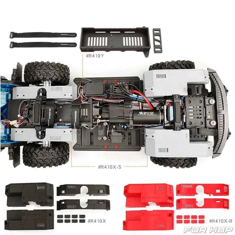 MJX H8P RC Off‑Road Vehicle 3D‑Printed Wheel Arch Fender Wheel Covers RC Hobby Model Decor Modification Spare Accessories