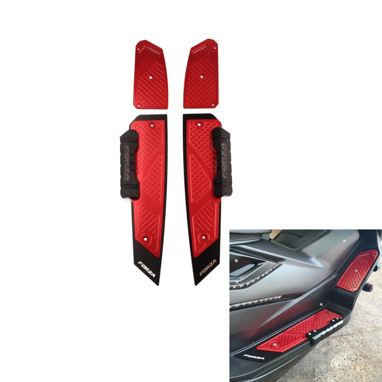 

Anti-Slip Motorcycle Footboard Footpads for HONDA Forza300 Forza350 2018-2023 Scooter Footrest Mat Accessories