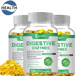 HEALTH Digestive Enzyme Capsules Supports Healthy Digestion Pancreatic Enzymes Amylase Lipase Bromelain Lactase Papain Protease