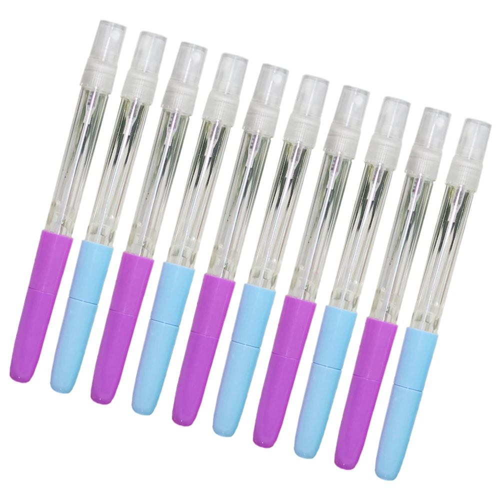 

10pc Plastic Spray Perfume Hand Empty Bottle Travel Size Reusable Small Pen For Aromatherapy Compact Leakproof