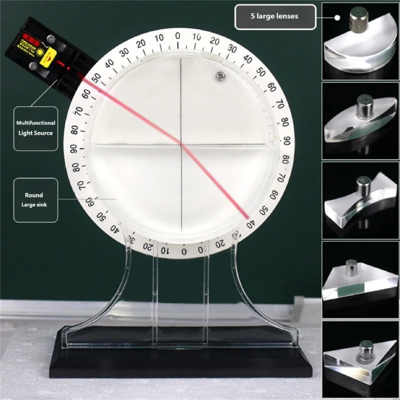 outil-demonstration-reflexion-refraction-lumiere-ensemble-d'appareils-d'experimentation-optique-aide-a