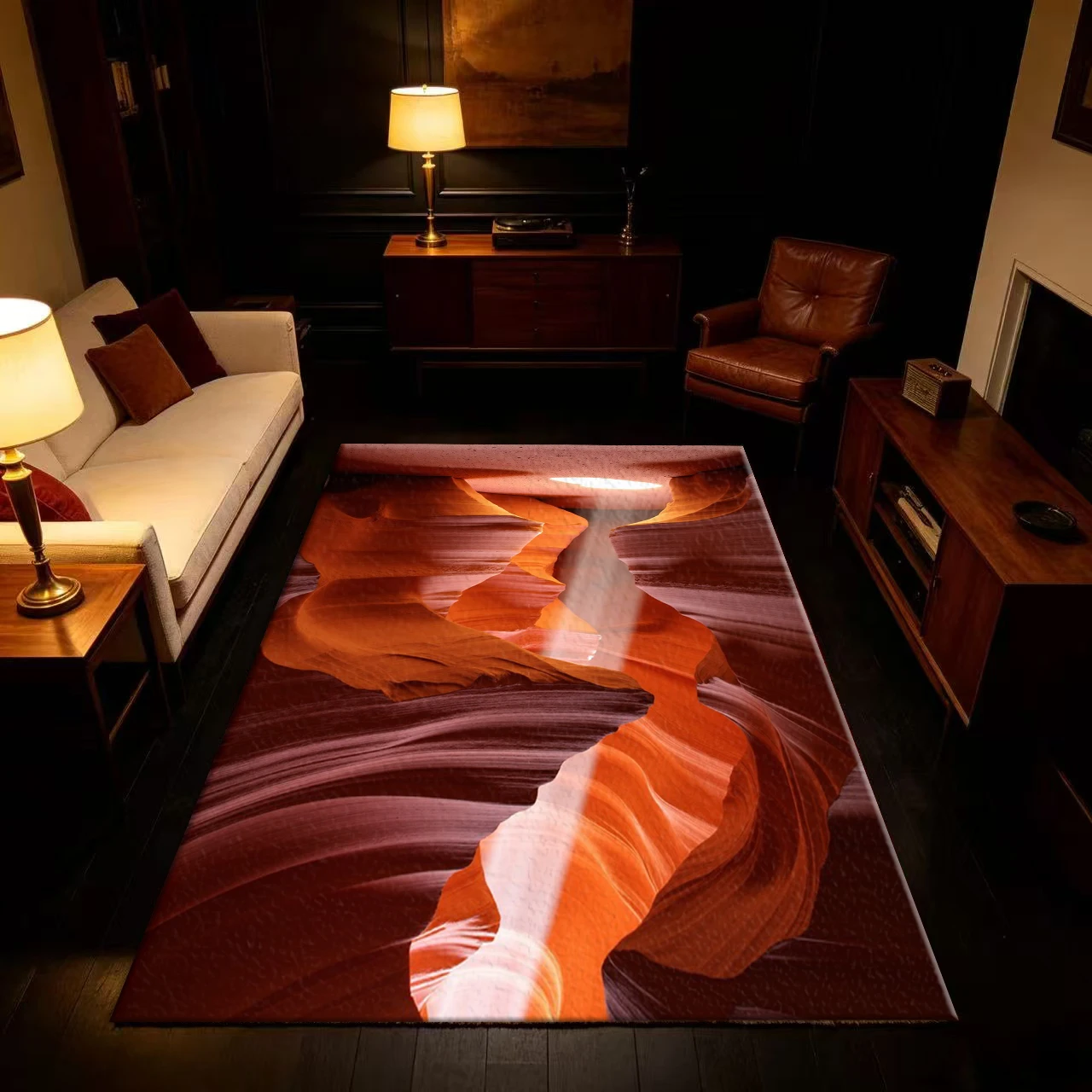 Antelope Canyon Sunshine Rock Wave Canyon Landscape Carpet Floor Non-Slip Mat