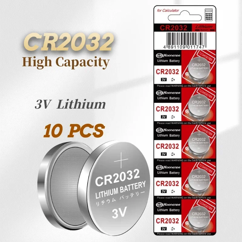 

5/10/20PCS CR2032 3V Lithium Button Cell Battery for Watch Toys Computer Calculator Control Electronic Desk Calendar