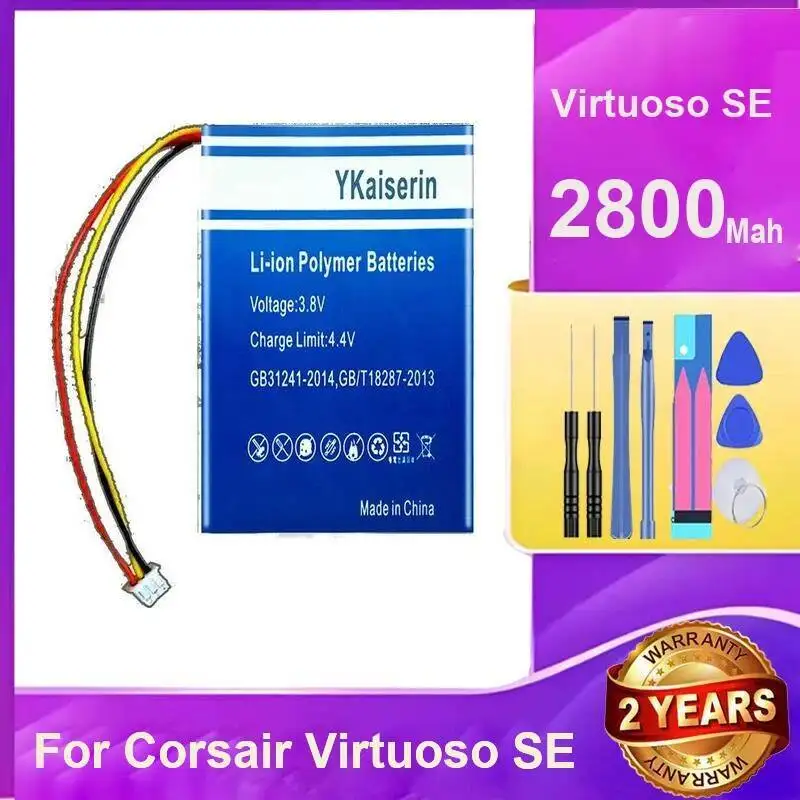 

Аккумулятор для наушников высокой производительности для Corsair Virtuoso SE 2800 мАч
