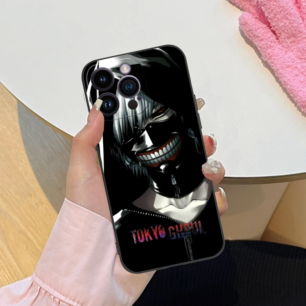 Funda de teléfono móvil Tokyo Ghoul Ken, carcasa suave negra para iPhone 15 14 13 12 11 X XR XS 8 7 Pro Max Plus Mini