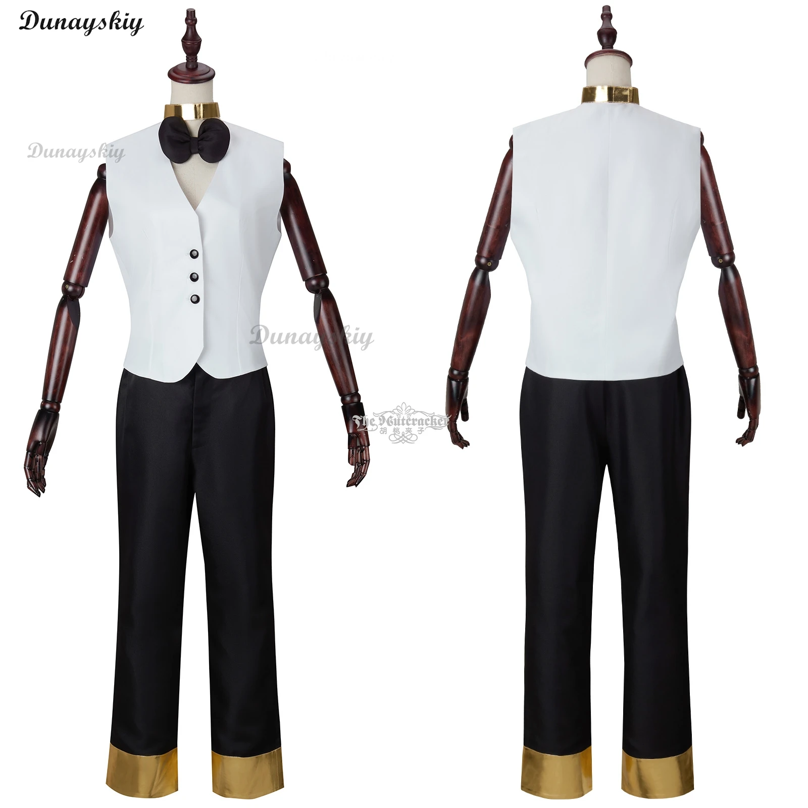 Anime Hazbin Männer Fans cos Hotel Michael Cosplay Kostüm Erwachsenen weißen Trench Weste Hosen Uniform tägliche Outfits Halloween-Anzüge