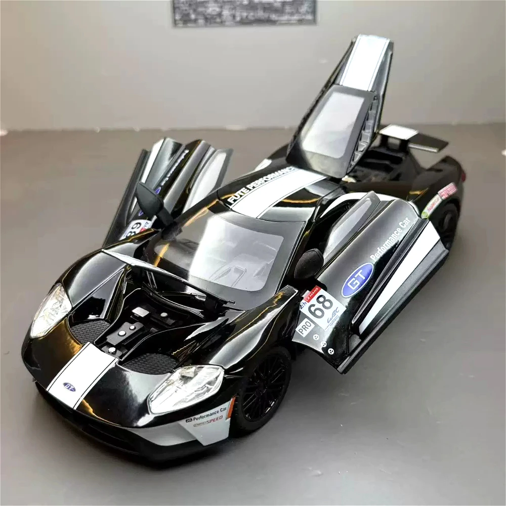 

1:24 Scale GT Cobra Car Model Toy Shock Absorption Openable Hood Supercar Models Alloy Body Rubber Tires Toys Adults' Presents