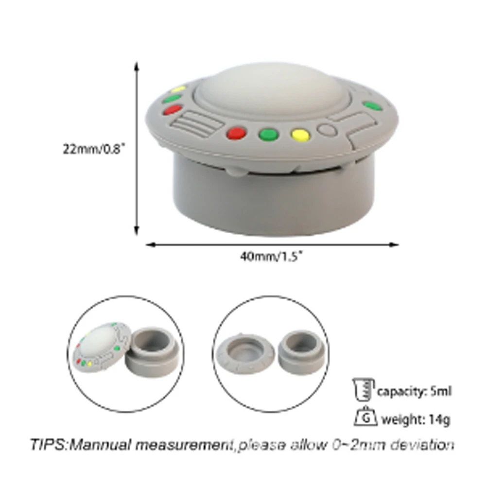 10Pcs 5ml Silicone Jar Slicks Nonstick Container  Bottle Oil Storage Case Face Cream Jars Cosmetic Smoking Accessories Home